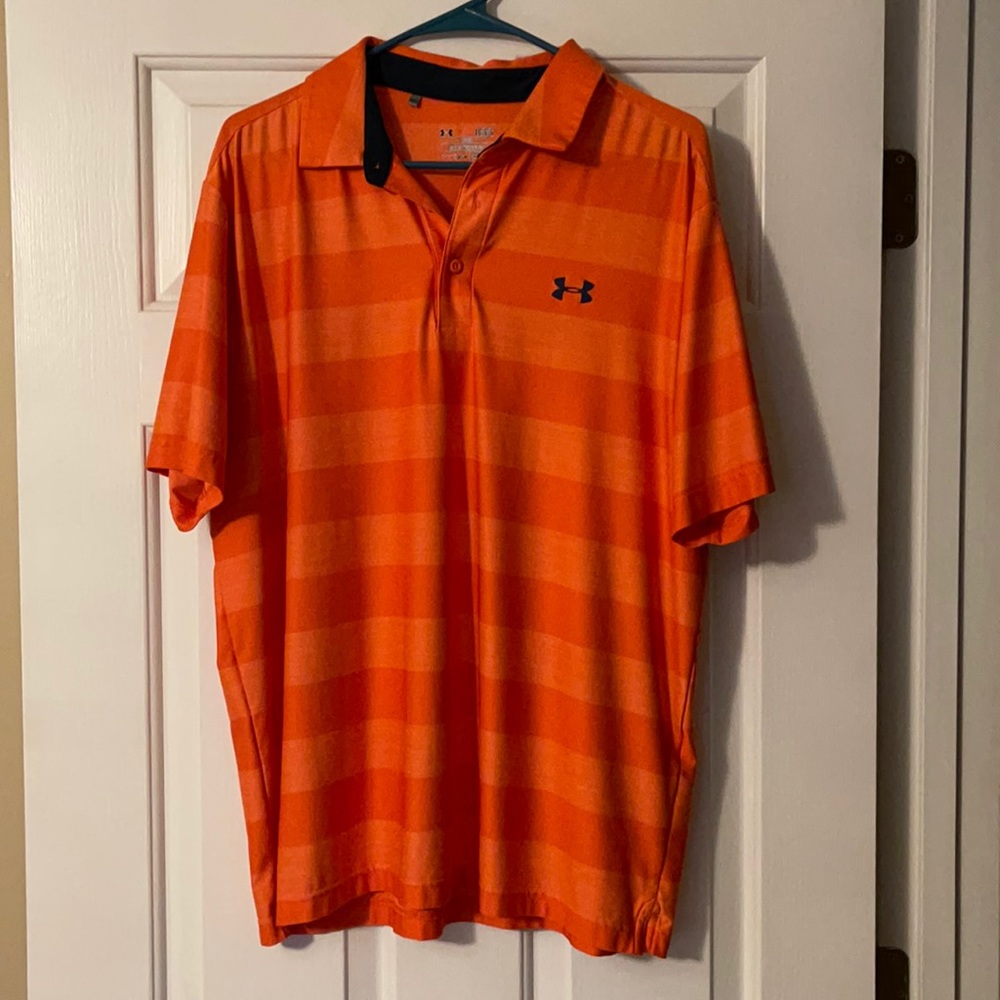 Orange Stripe Men’s Under Armour Polo